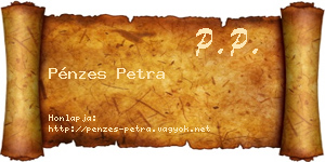 Pénzes Petra névjegykártya