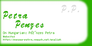 petra penzes business card